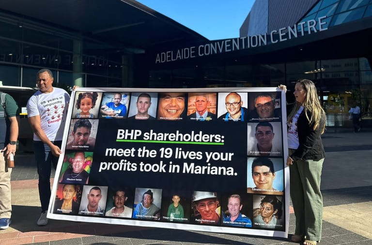 Mariana dam disaster victims speak at BHP annual general meeting